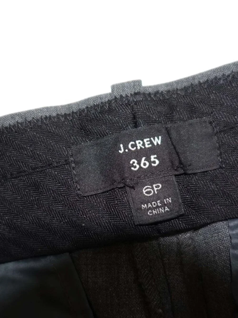 J. Crew Women's 365 Cropped Dress Pants Size 6 Petite Medium Gray Wool Blend 6P